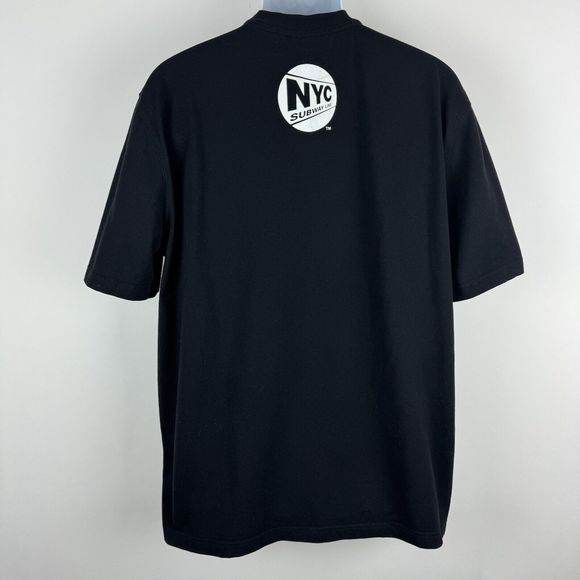 NYC SL SubWay Line T-Shirt Mens Large New York City Manhattan Subway Map MTA Tee - Picture 8 of 16
